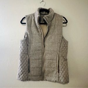 Tart Quilted Wool Vest - Size L - Tan